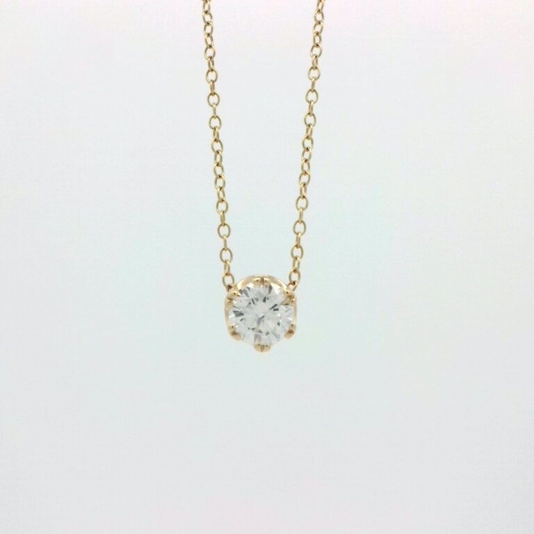 1ct Solitaire Round Diamond Pendant