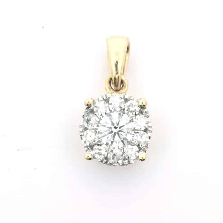 0.24ct Diamond Halo Pendant