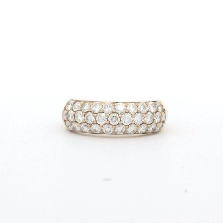 1ct G SI Triple Row Diamond Ring