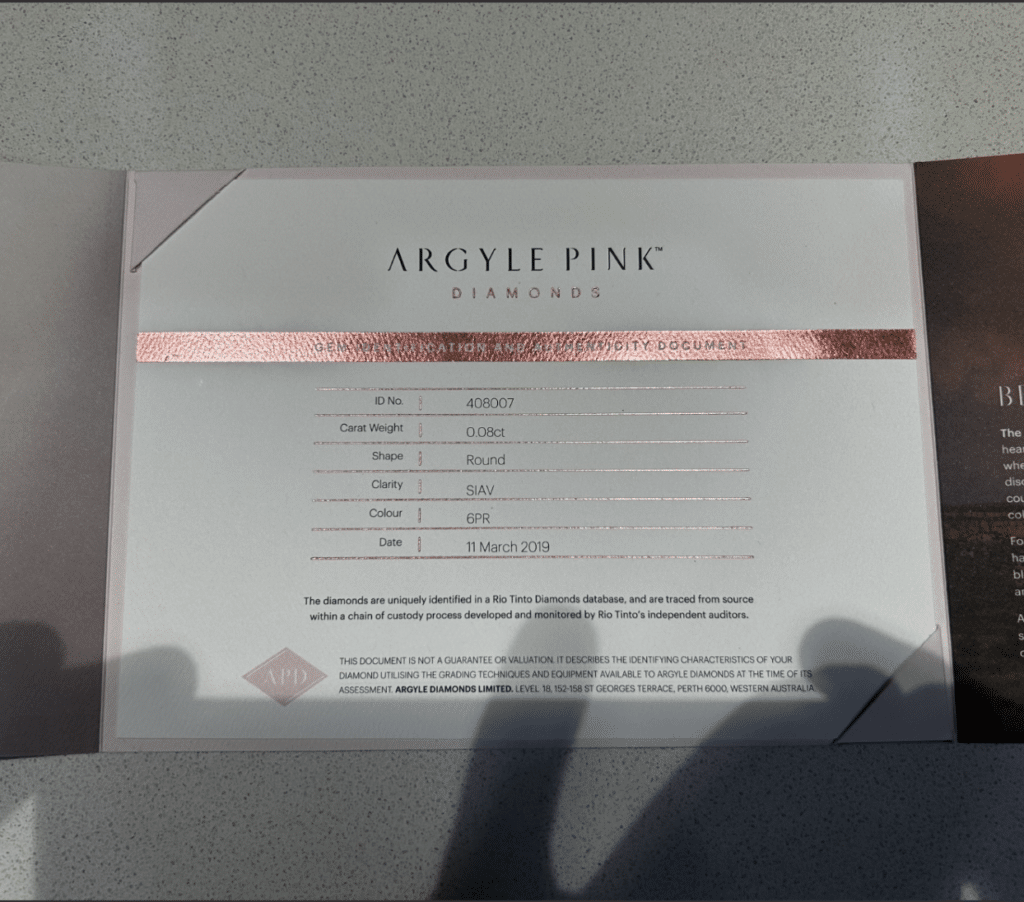 0.08ct 6PR SI Round Pink Diamond