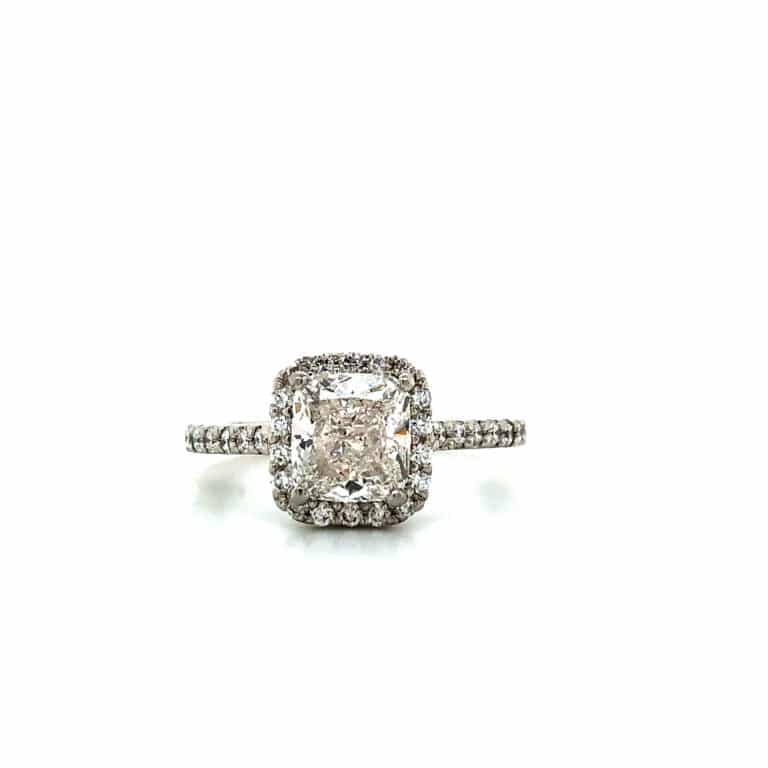 Alyssa &ndash; Cushion Diamond Halo Ring
