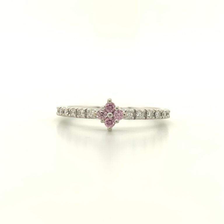Alice &ndash; Pink and White Diamond Dress Ring