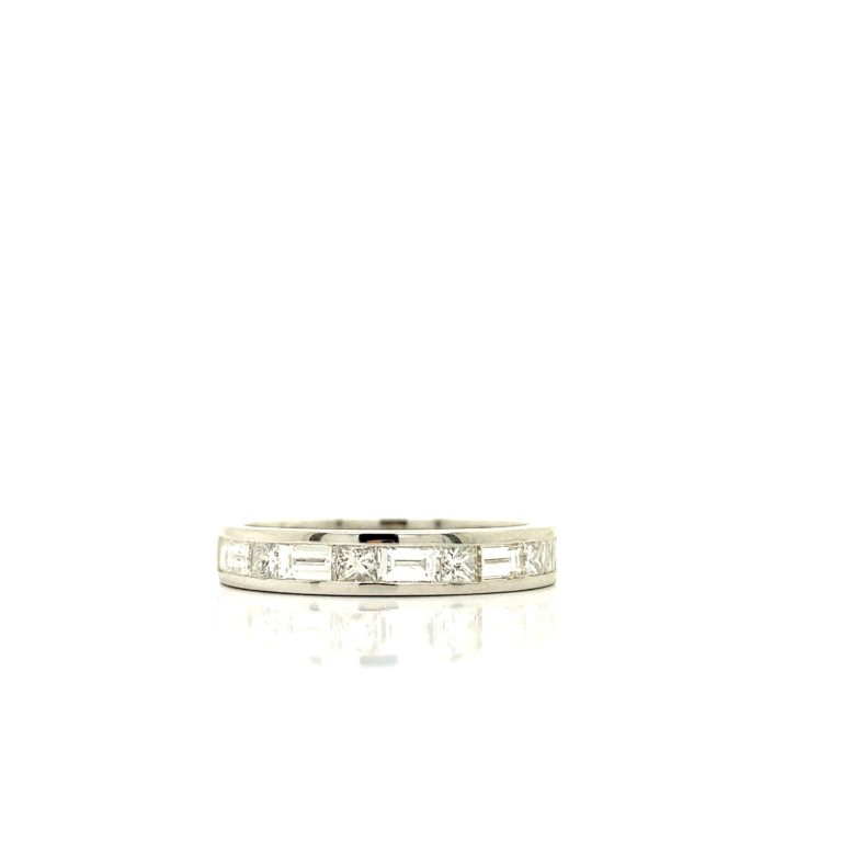 0.80ct Princess and Baguette Wedding Ring