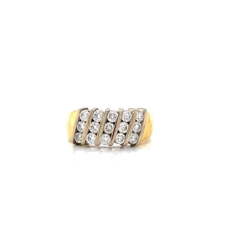 1ct Bar Set Diamond Dress Ring