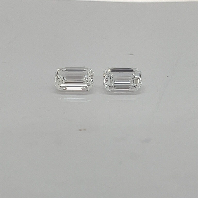 1ct Pair of Emerald Cut Lab-Grown Diamonds