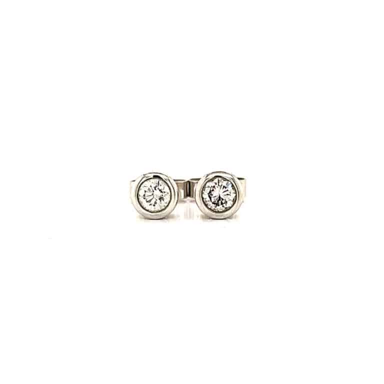 Bailey &ndash; 0.60ct G SI Bezel Stud Earrings