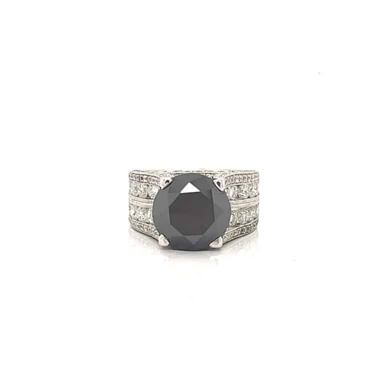 6ct Black Diamond Dress Ring