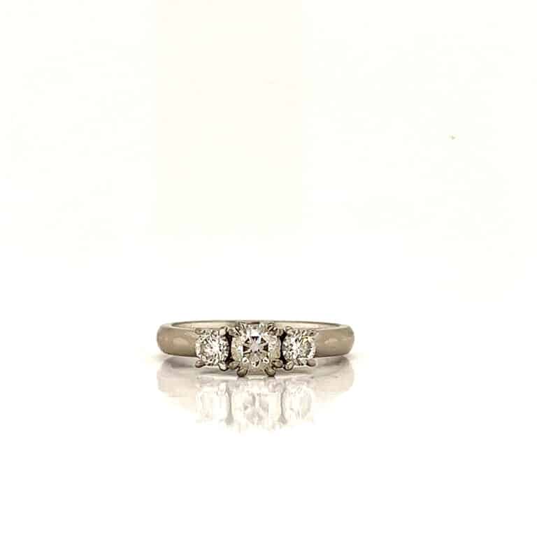 0.75ct G SI Trilogy Engagement Ring