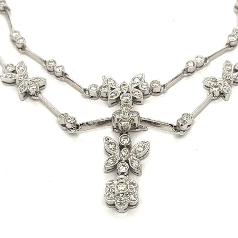 2.5ct Antique Diamond Necklace