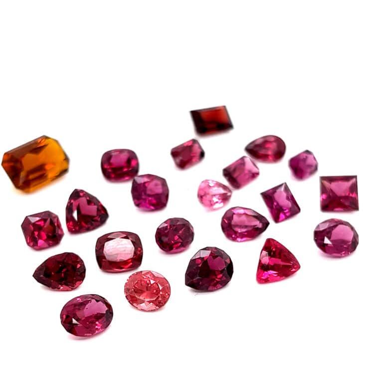 20 x 1ct+ Fancy Cut Rhodolite Garnets