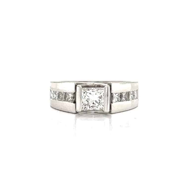 0.70ct G SI Princess Diamond Ring