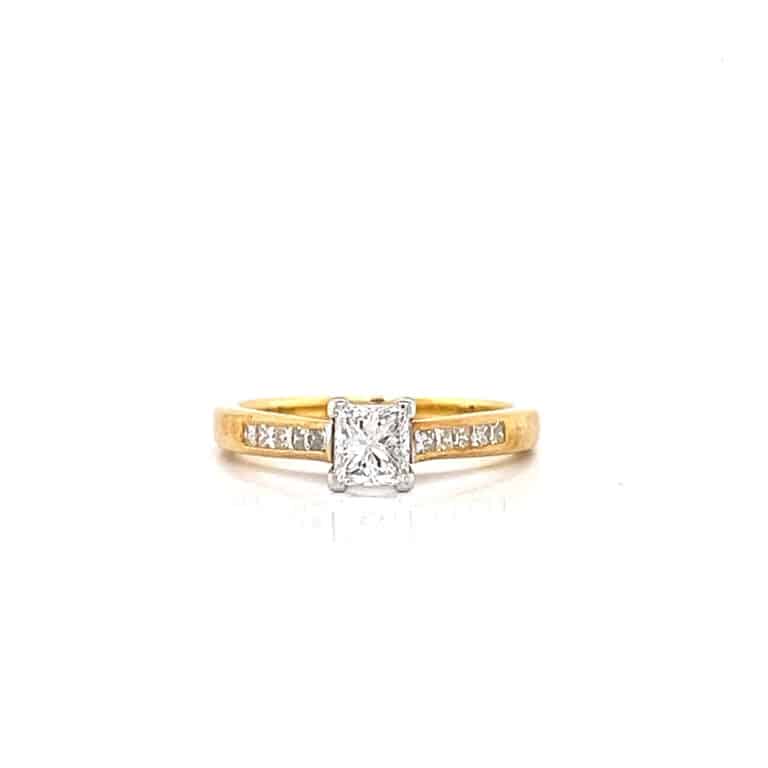 0.52ct E VS2 Princess Engagement Ring