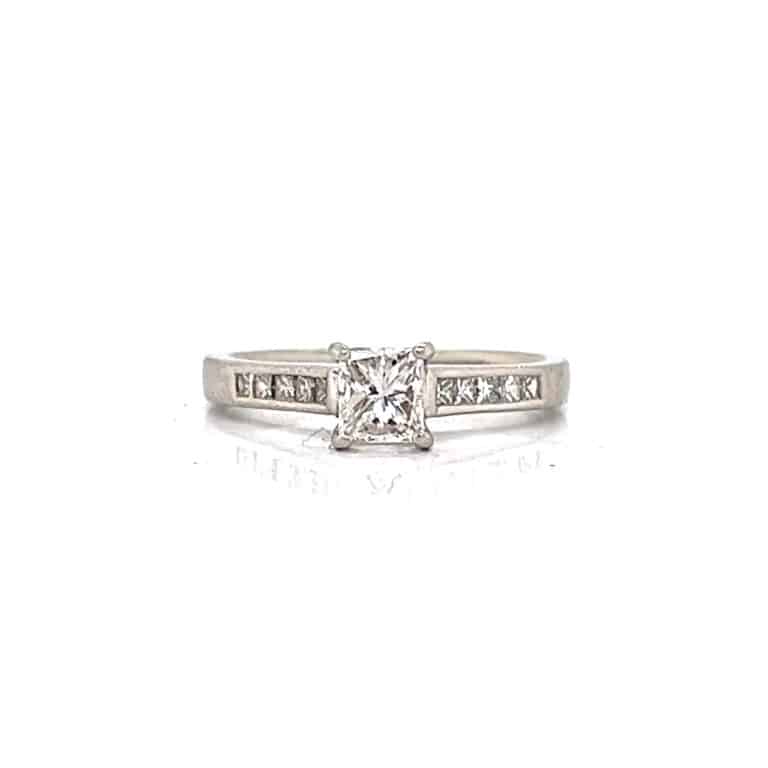 0.46ct F SI Princess Engagement Ring