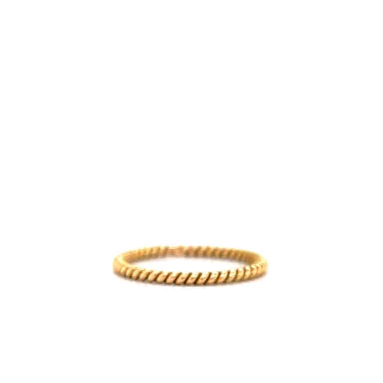 Twisted Rope Rose Gold Wedding Ring