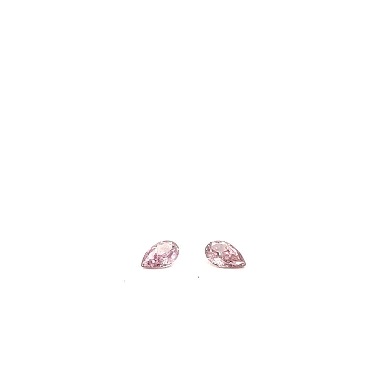 0.30ct SI/P1 Pear Intense Pink Diamond Pair