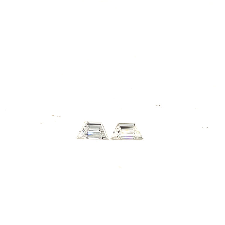 0.44ct E VS Trapeziod Diamond Pair