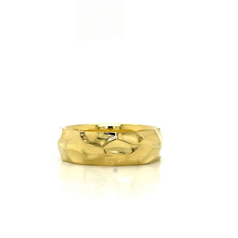 Patrick &ndash; Carved Designer Dome Wedding Ring