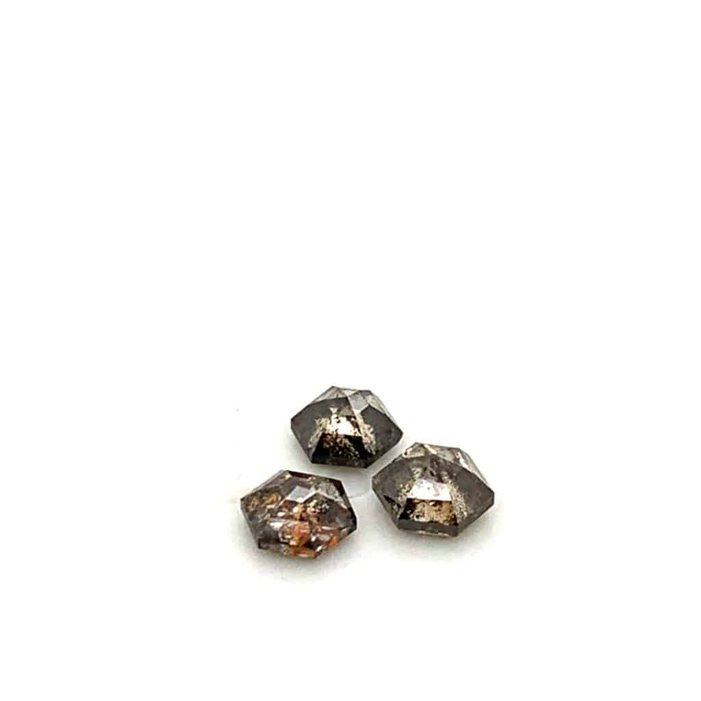 5mm Salt and Pepper Hexagonal Diamonds