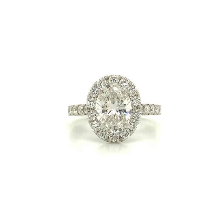 Ada &ndash; Oval Halo Engagement Ring