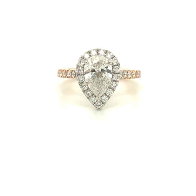 Abigail &ndash; Pear Halo Engagement Ring