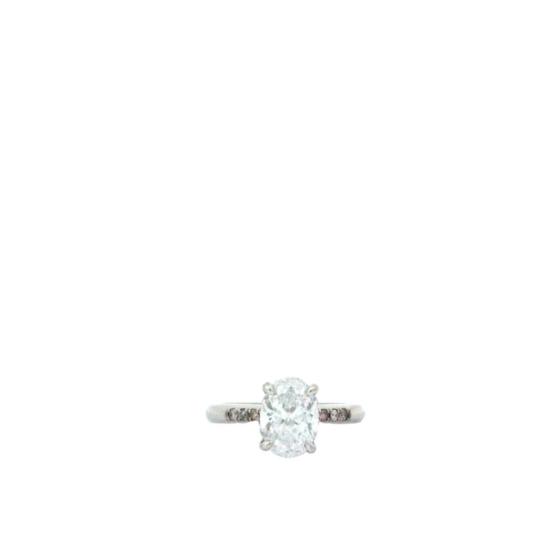 Jasmine &ndash; Oval Invisible Halo Engagement Ring