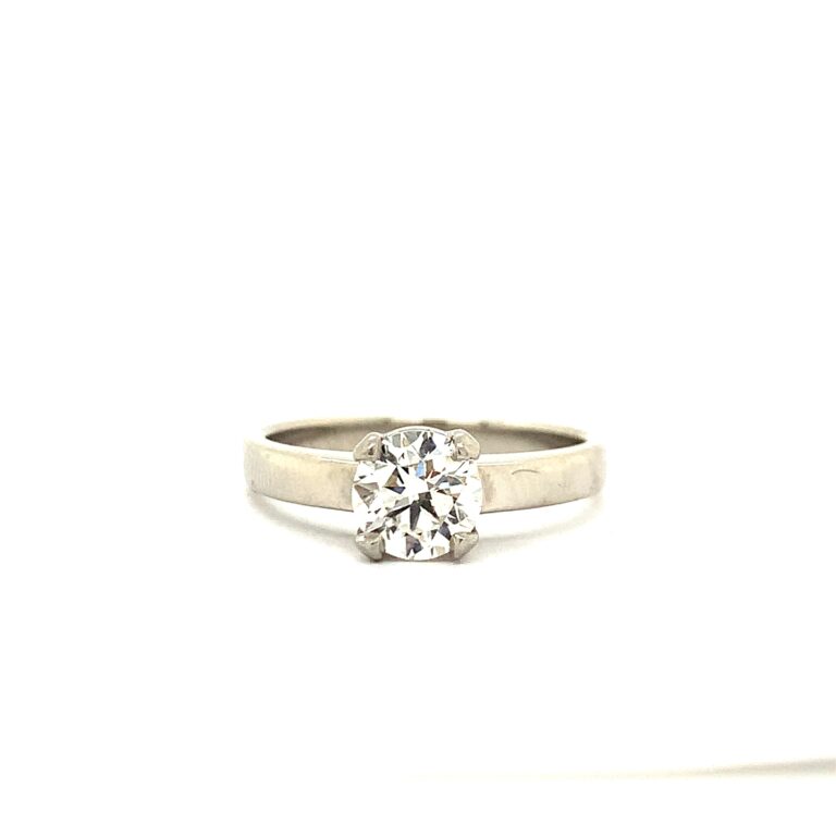 0.80ct F SI1 Round Solitaire Platinum Ring