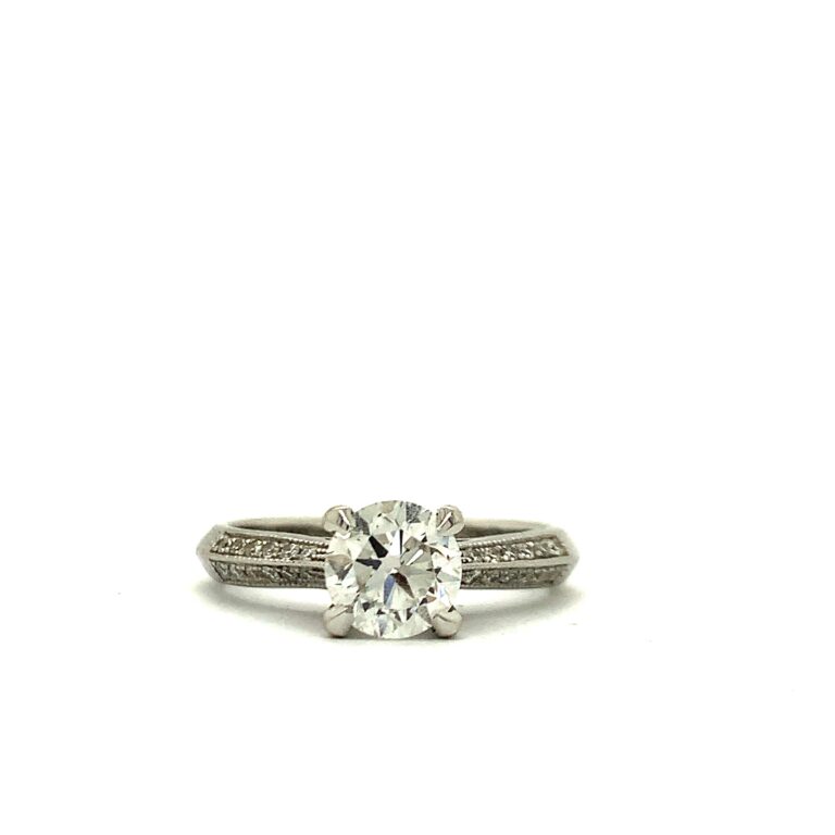 1ct E VS1 Round Lab Diamond Engagement Ring