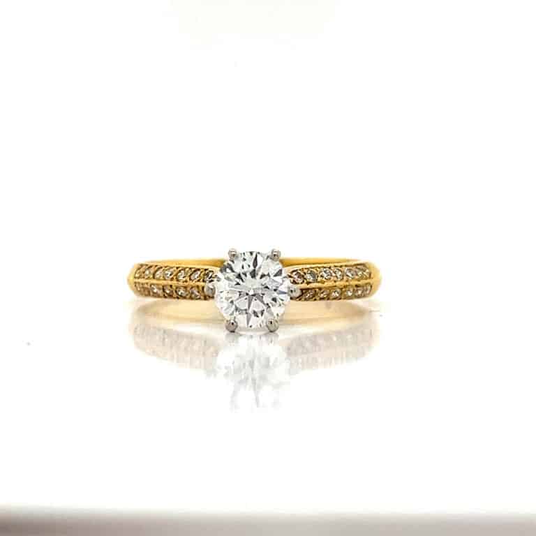 0.50ct F SI Round Engagement Ring