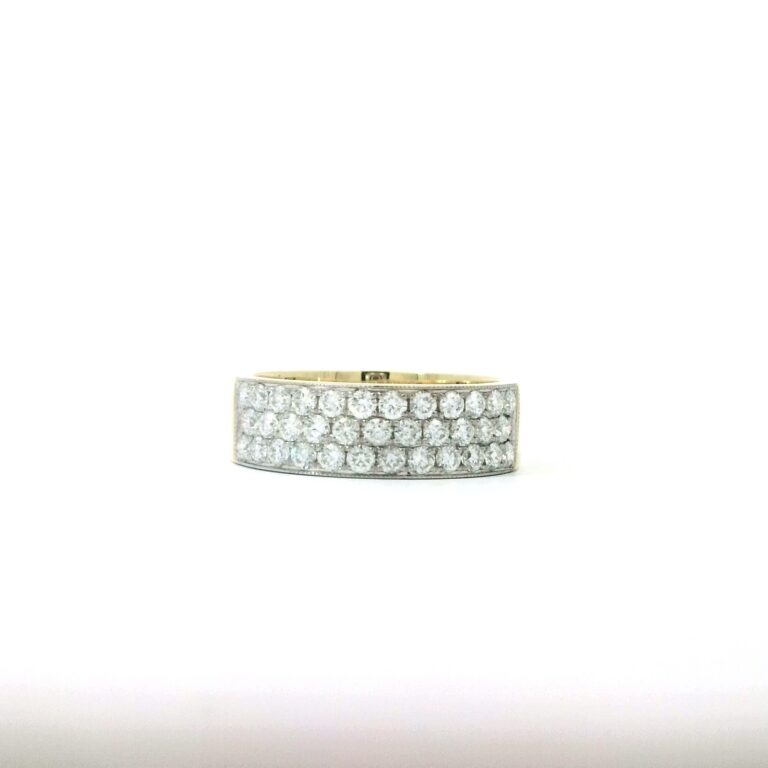 1ct Triple Row Diamond Dress Ring