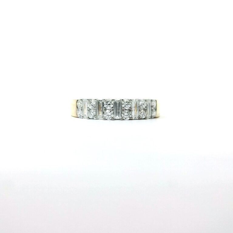 0.75ct Round And Baguette Dress Ring