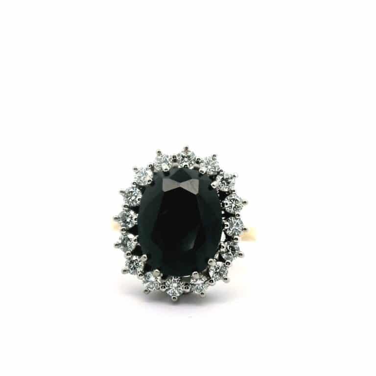 10ct Sapphire Halo Dress Ring