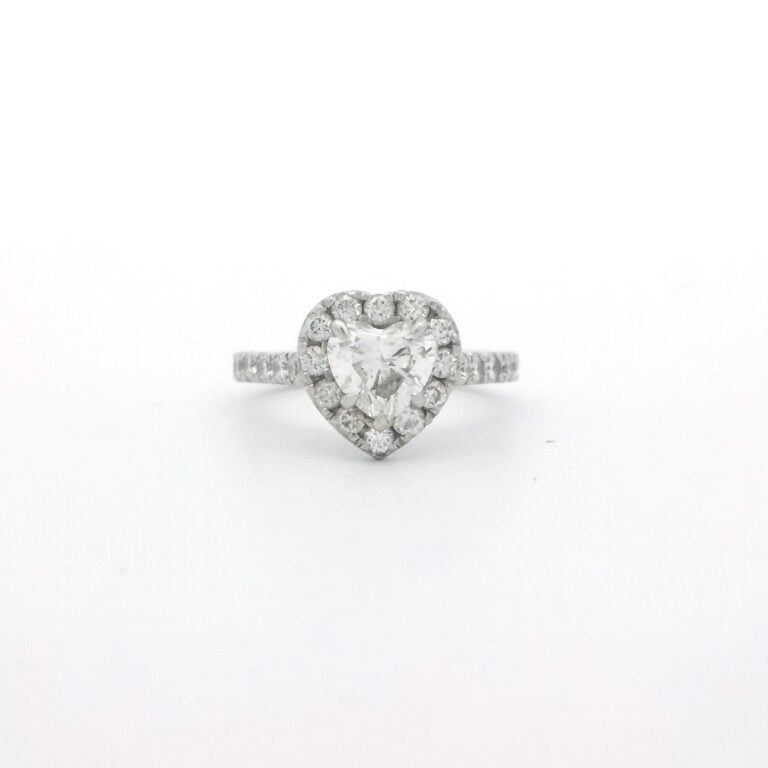 Eva &ndash; 1ct Heart Halo Engagement Ring
