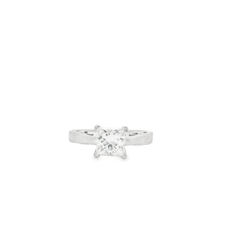1.3ct F SI Princess Solitaire Engagement Ring