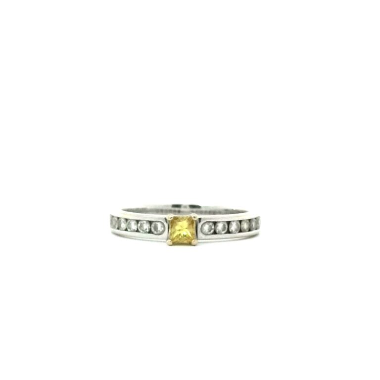 0.20ct Vivid Yellow Petite Diamond Ring