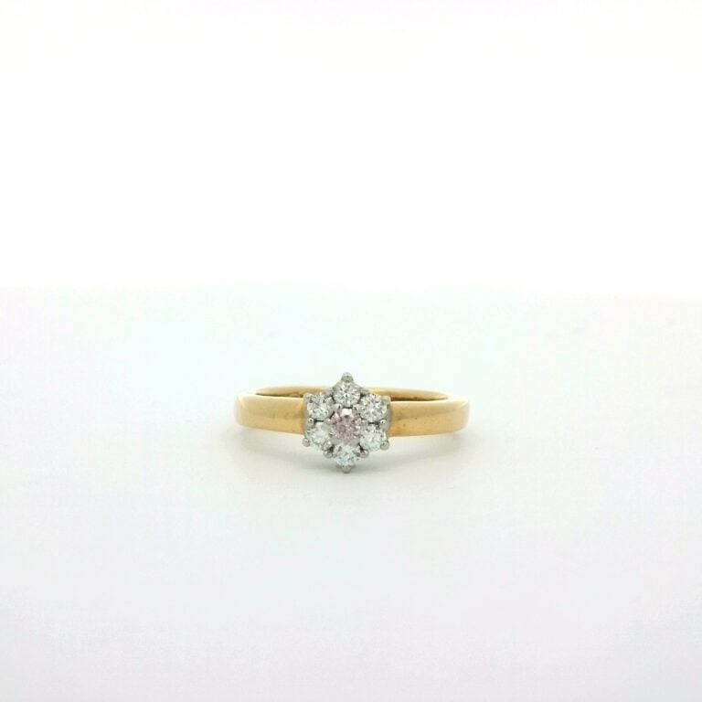 0.06ct 6P Pink Diamond Petite Cluster Dress Ring