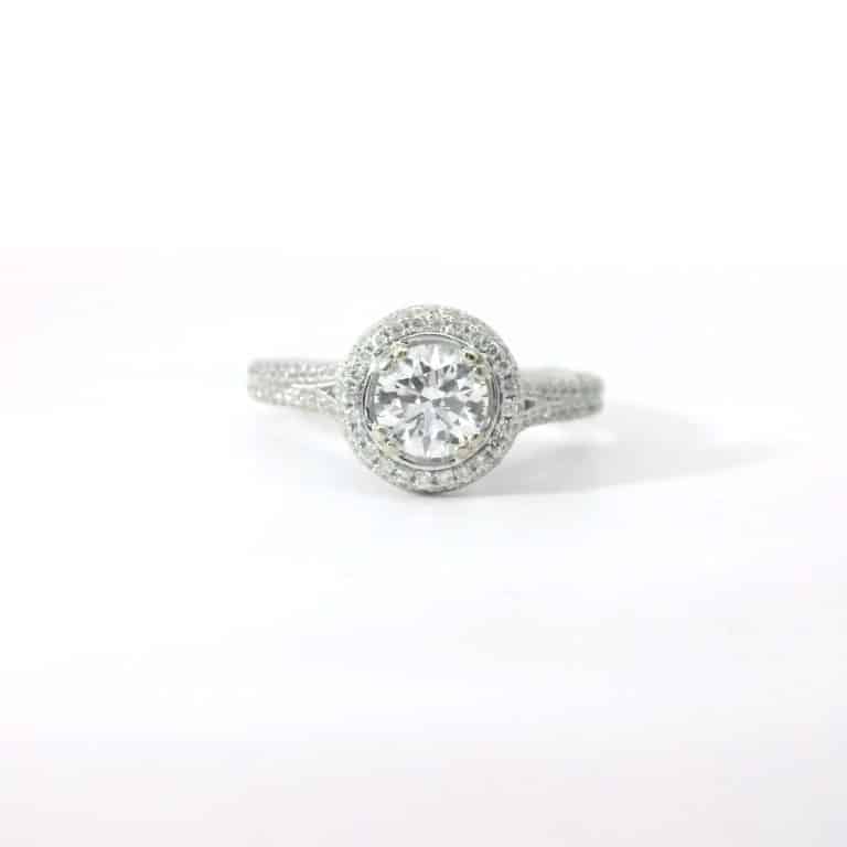 1.25ct Round Halo Engagement Ring