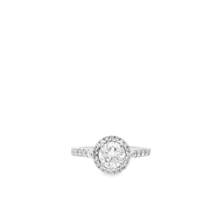 0.80ct Round Halo Engagement Ring
