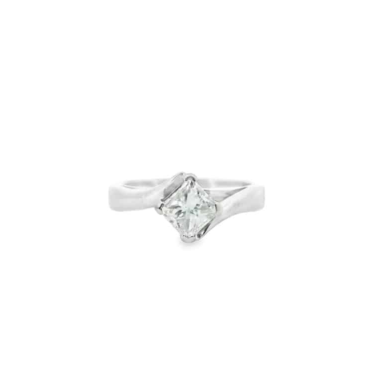 0.80ct G VS2 Princess Solitaire Engagement Ring