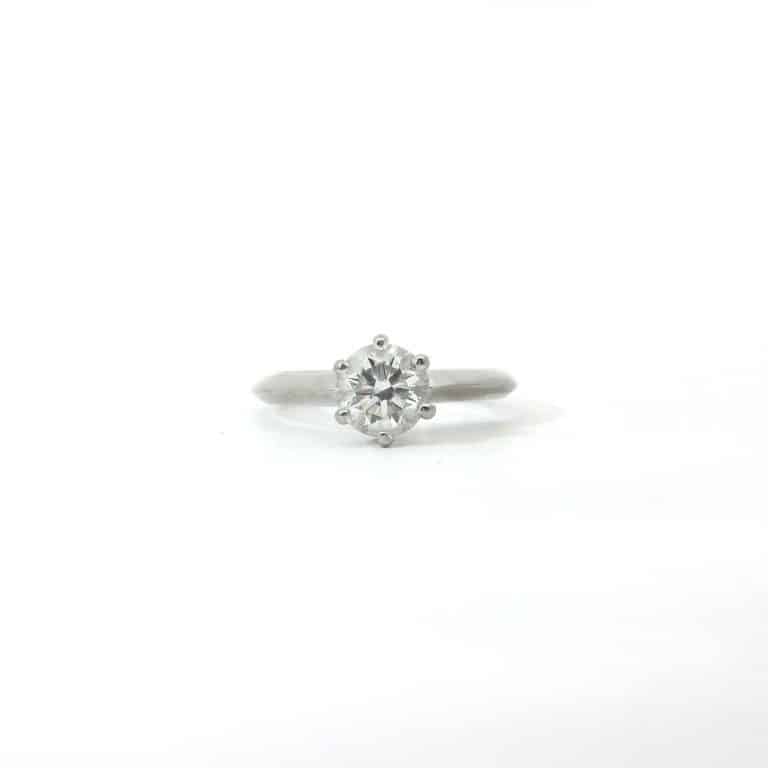 0.90ct F SI Solitaire “Tiffany” Style Ring