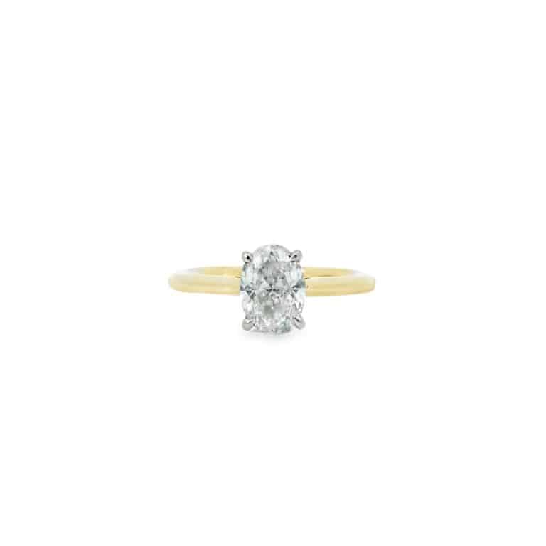 1ct E SI Oval Solitaire Engagement Ring