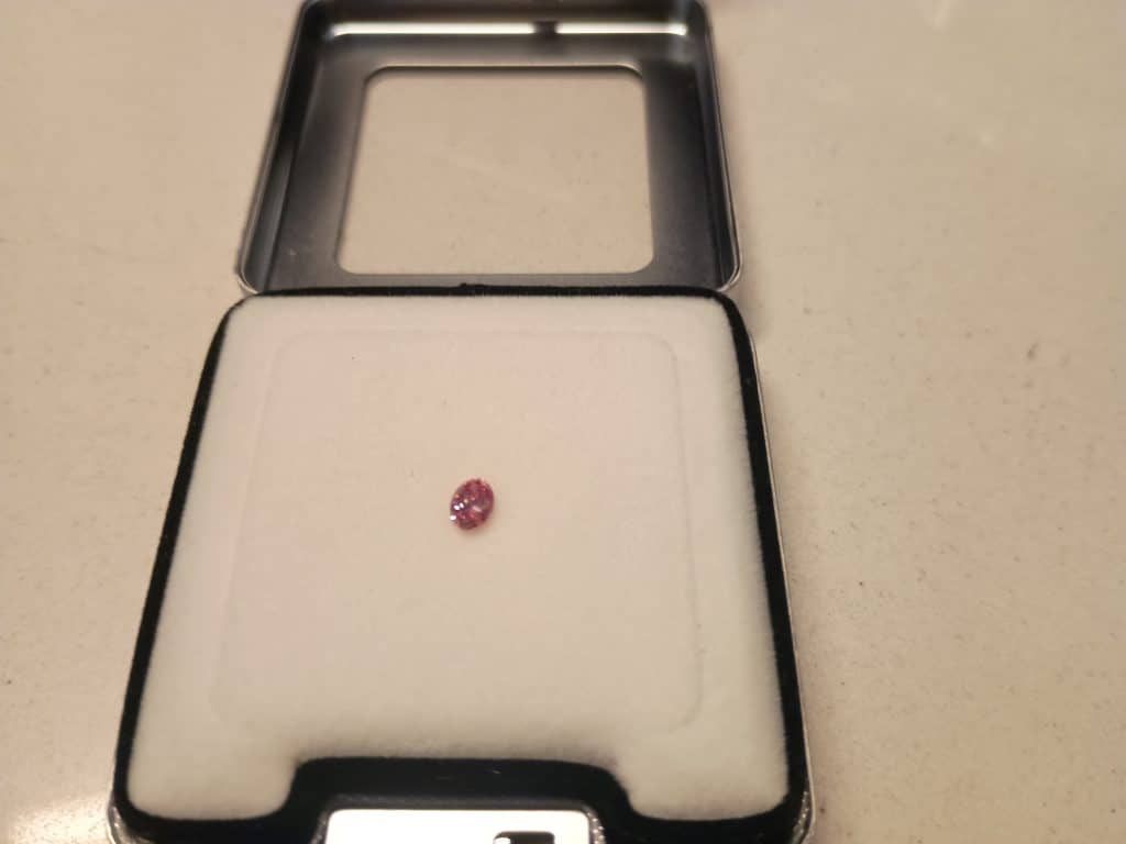 0.26ct 2PP SI Oval Pink Diamond