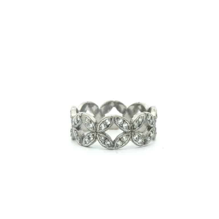 Flower Filigree Diamond Dress Ring