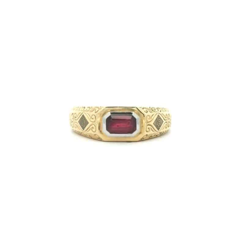 1ct Ruby Gents Signet Ring