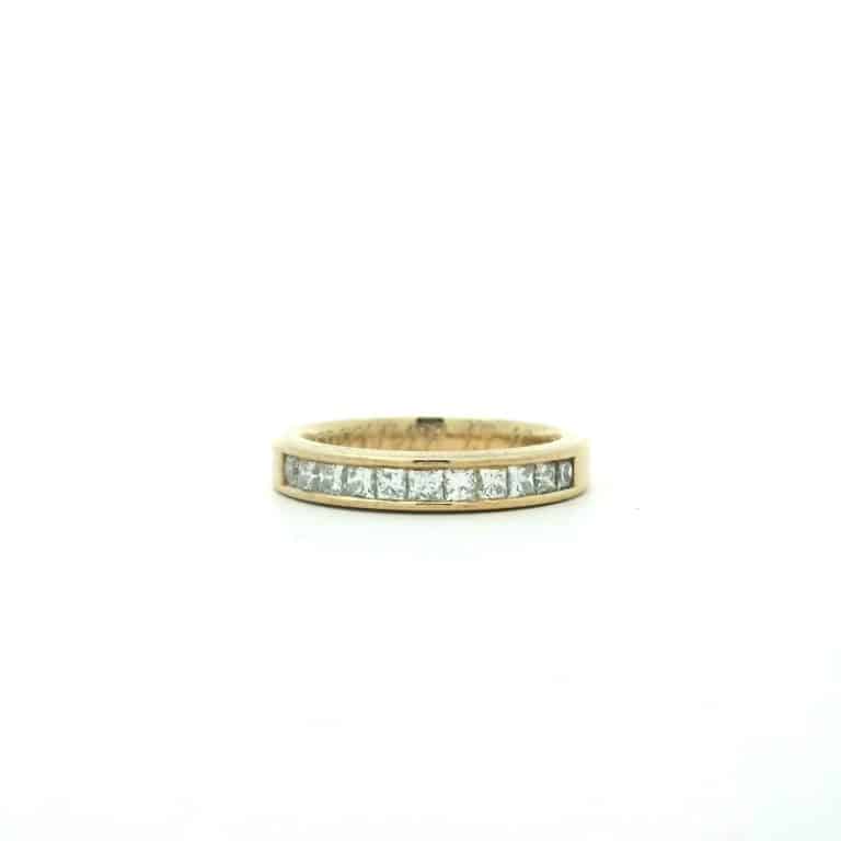 0.88ct H SI Princess Wedding Ring