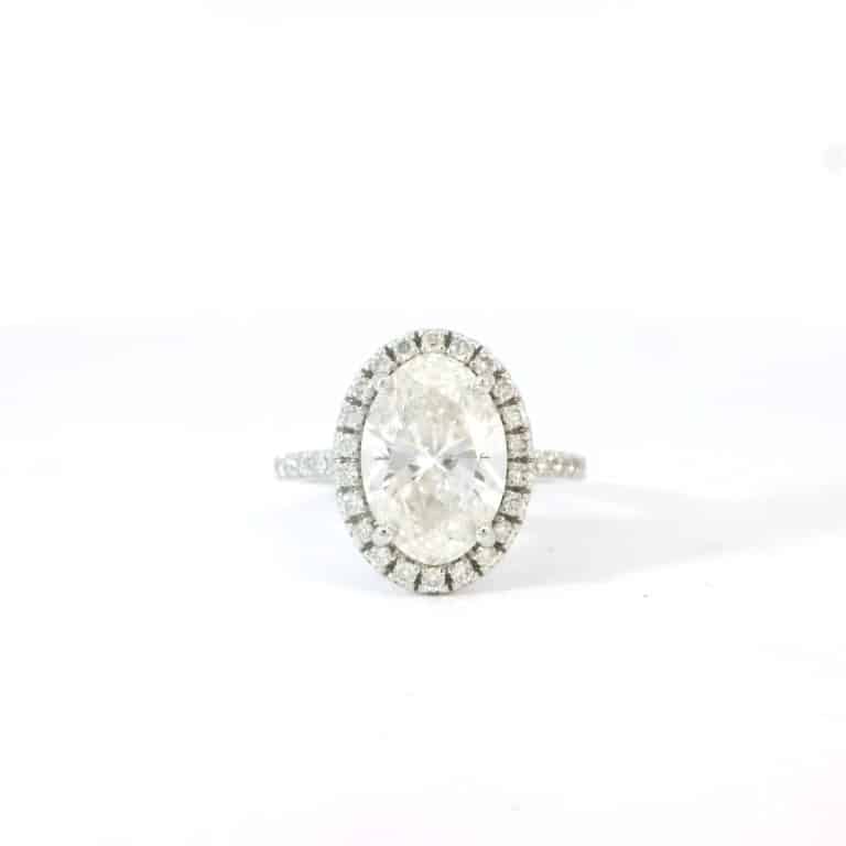 Astrid – 3ct D VVS Petite Halo Engagement Ring