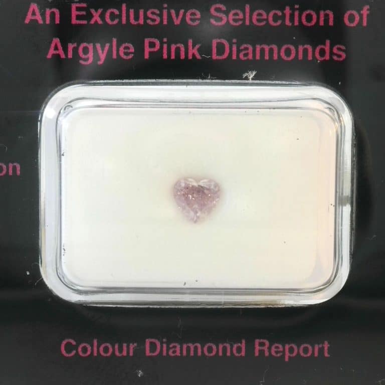 0.32ct 5P I1 Heart Pink Diamond