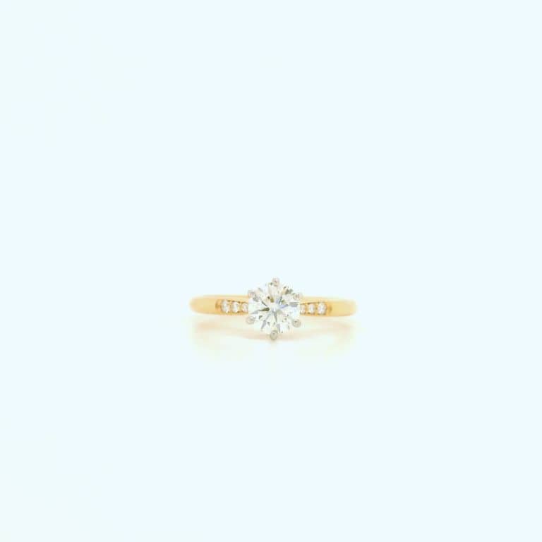 0.70ct I SI Round Diamond Engagement Ring