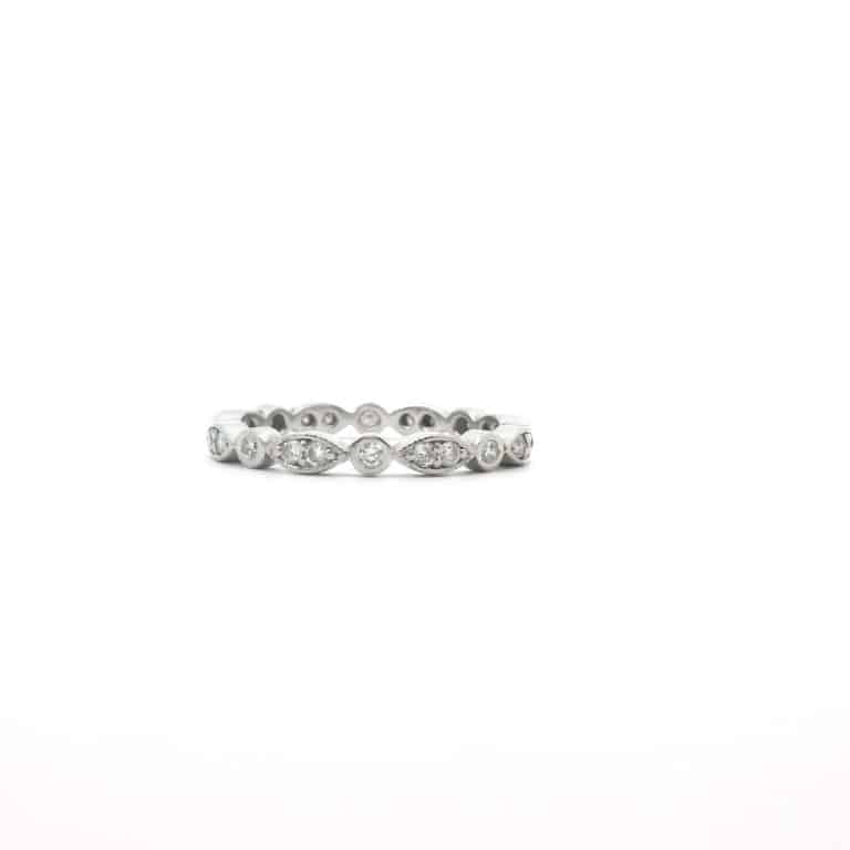 0.3ct Platinum Stacker Style Diamond Wedding Ring