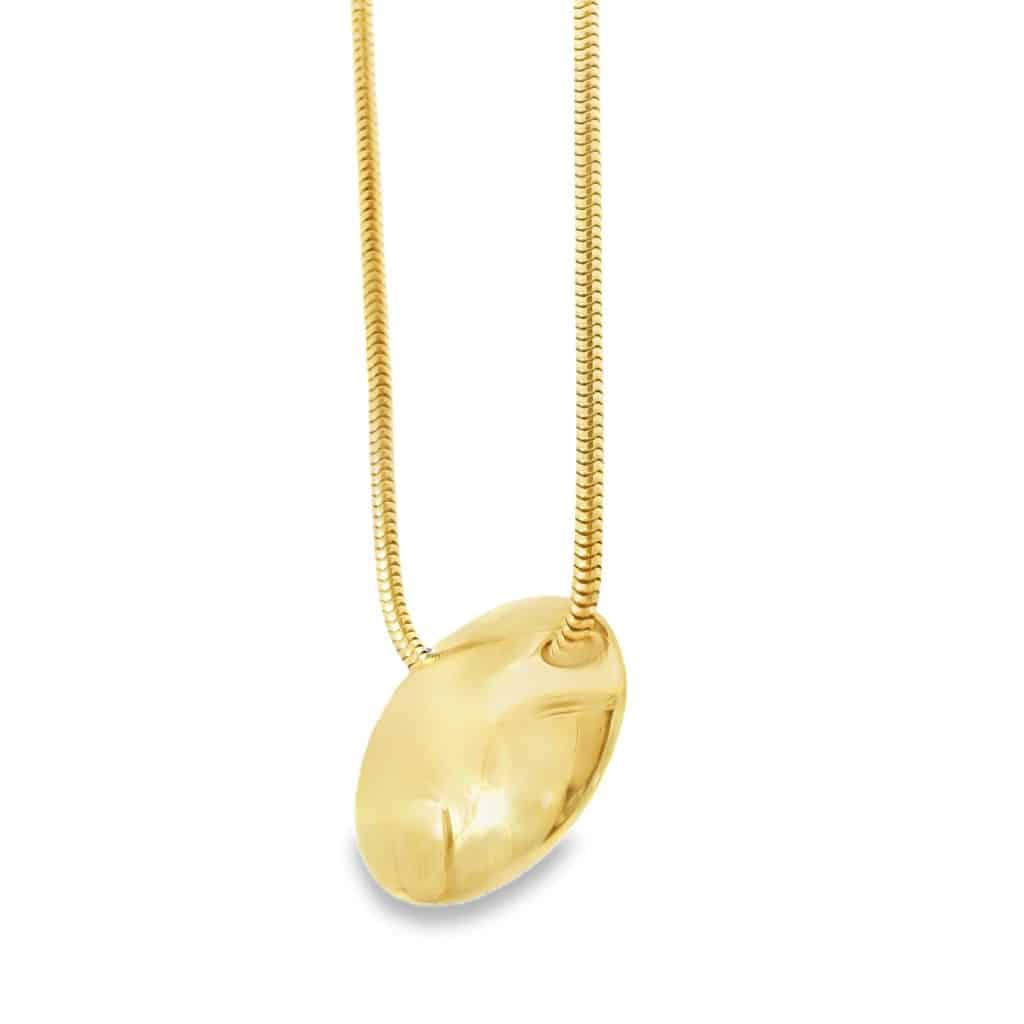 18ct Gold and Diamond Disc Pendant