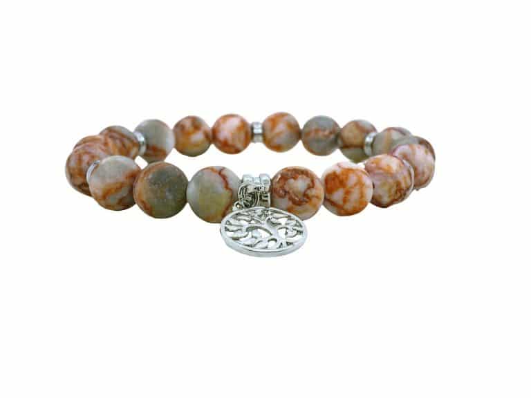 Pink Matrix Tree of Life Beaded Bracelet
